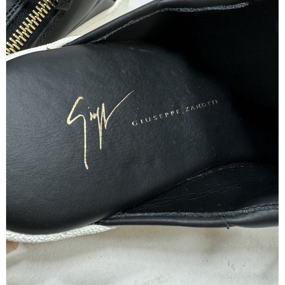 Giuseppe Zanotti Frankie Cut Mule Zip Sneakers Women's Size 9 / 39 Black Leather - Picture 7 of 7